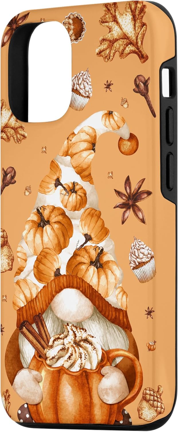 iPhone 13 – Funda con diseño de gnomo de Acción de Gracias, diseño de calabaza y especias