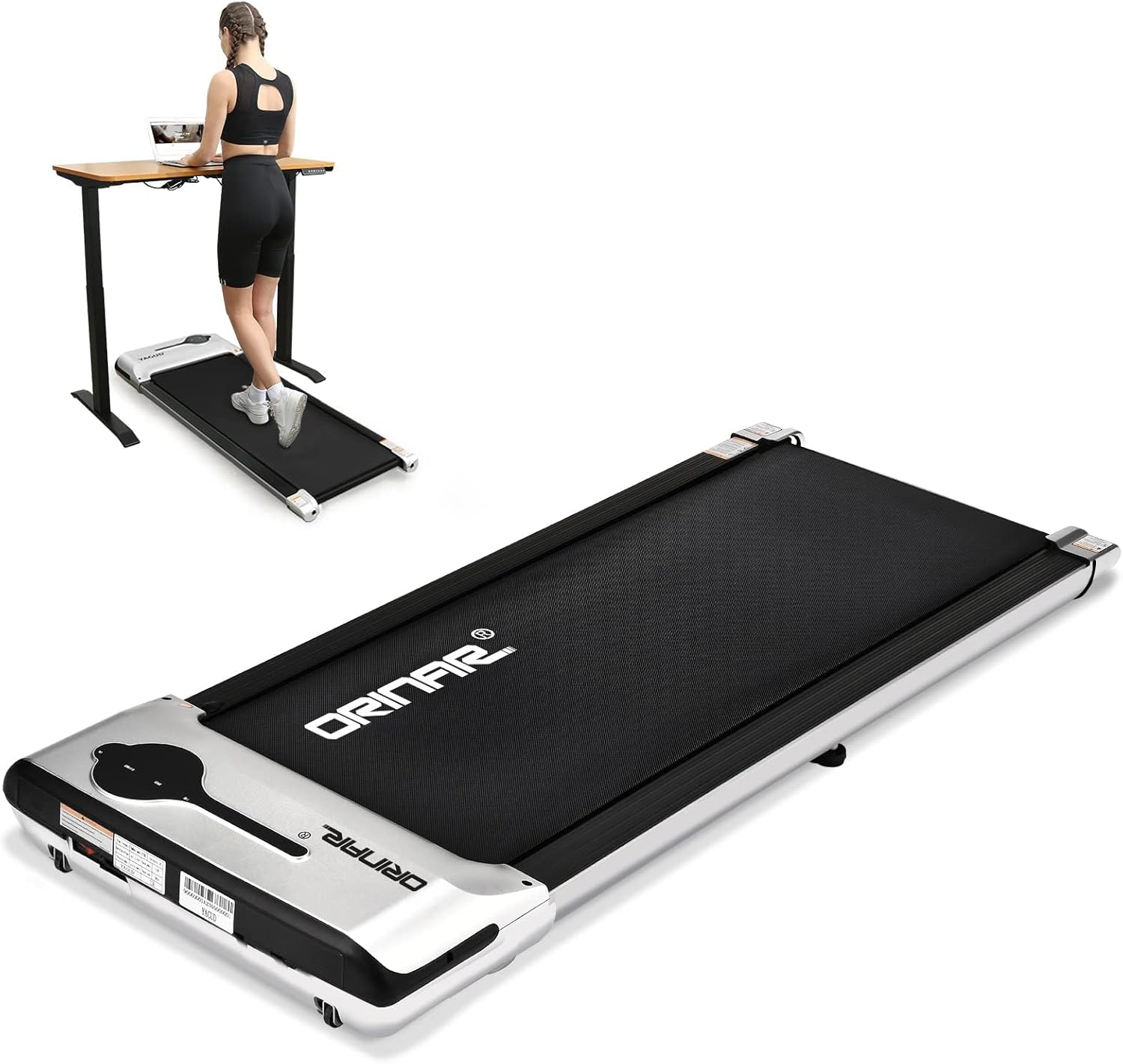 Caminadora para debajo del escritorio, almohadilla para caminar con control remoto, 2.5 HP portátil para caminar y trotar para oficina en casa,