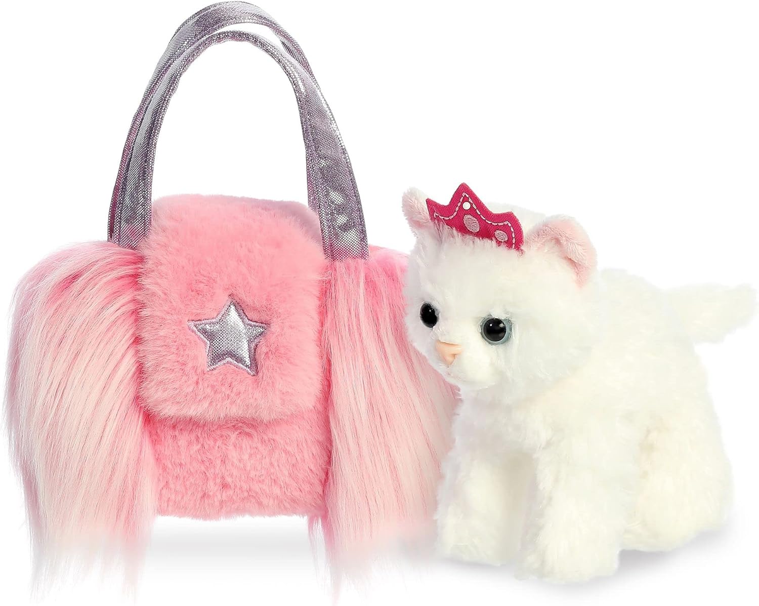 Aurora Fashion Fancy Pals Princess Kitty Designer – Animal de peluche – Compañeros sobre la marcha – Accesorios elegantes – Multicolor 7 pulgadas