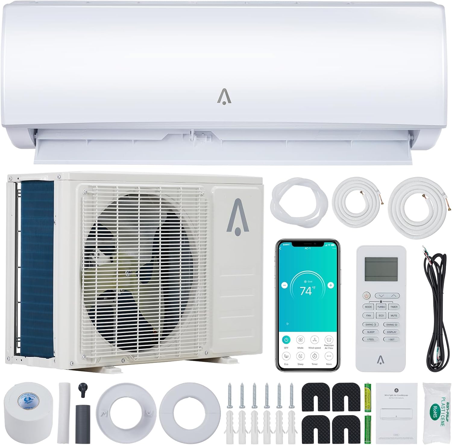 CMS18 – Aire acondicionado de sistema dividido, blanco