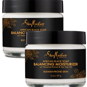 SheaMoisture Cuidado de la piel, hidratante facial, auténtico jabón negro africano hidratante equilibrante para piel propensa al acné y a las SheaMoisture Cuidado de la piel, hidratante facial, auténtico jabón negro africano hidratante equilibrante para piel propensa al acné y a las