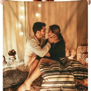 WNNNS Manta personalizada con 1 foto personalizada para San Valentín, cumpleaños, regalos personalizados para el día de San Valentín para pareja, WNNNS Manta personalizada con 1 foto personalizada para San Valentín, cumpleaños, regalos personalizados para el día de San Valentín para pareja,