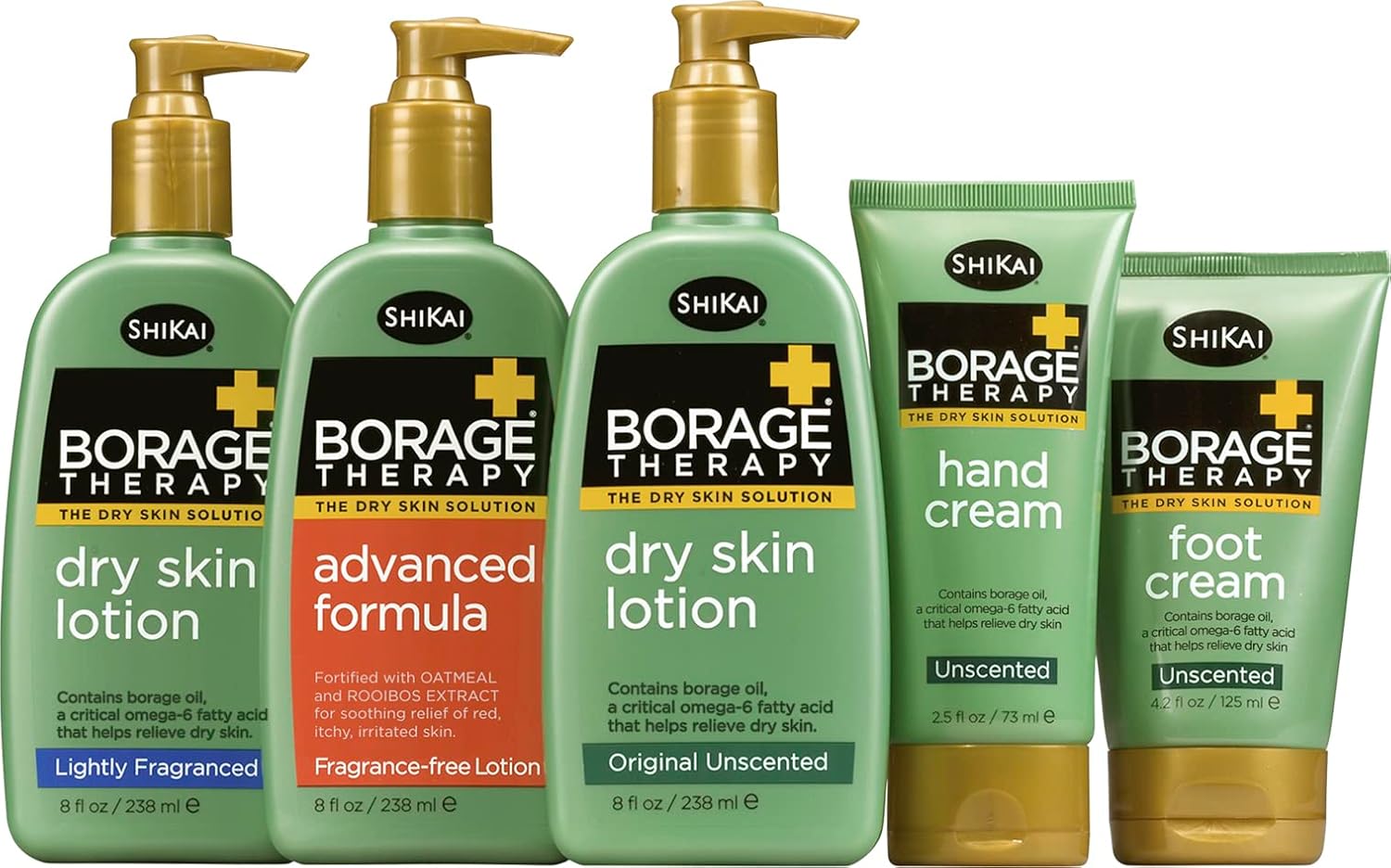Loción para piel seca Shikai Borage Natural Therapy, 8 onzas