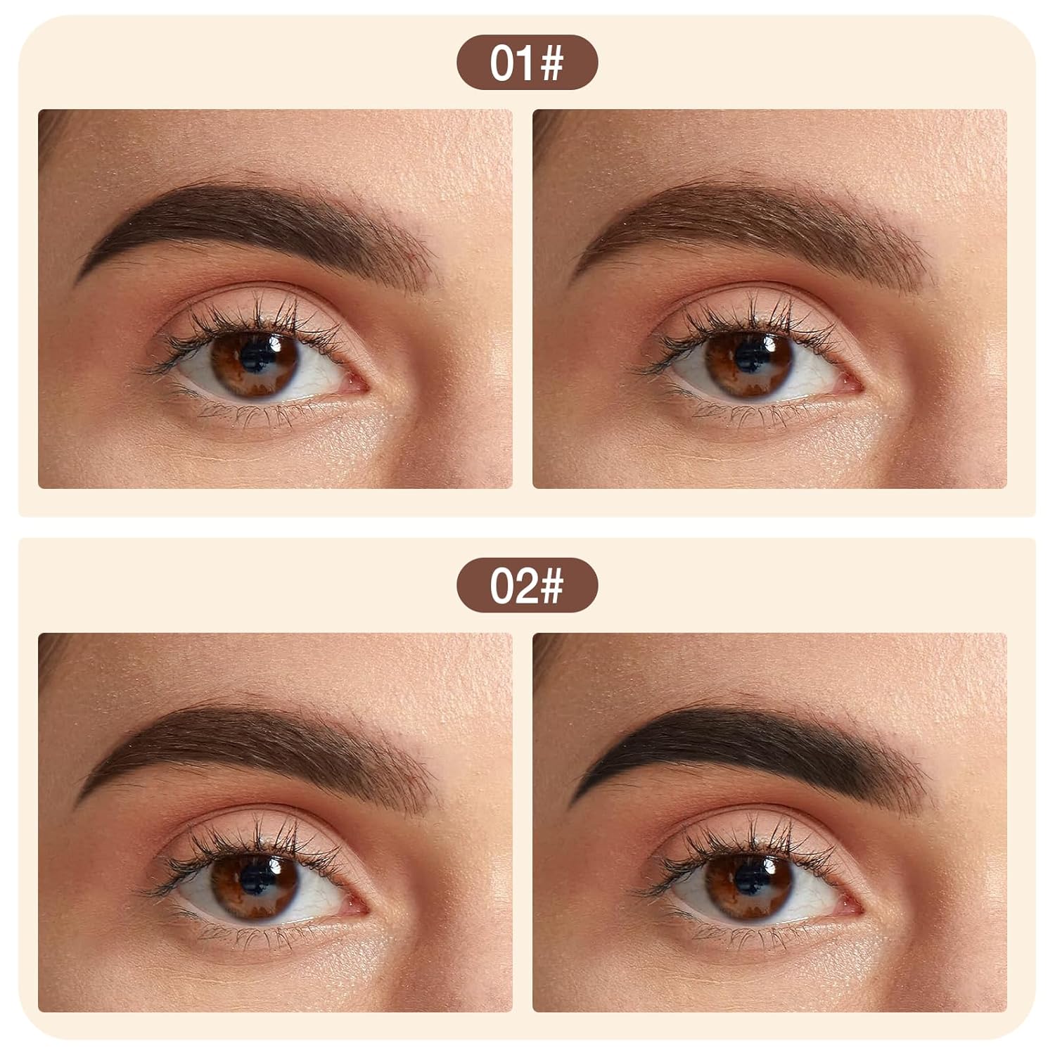 Boobeen Paleta de cejas de 2 colores, maquillaje en polvo de cejas para esculpir y definir cejas, kit de contorno de ojos con aplicador de pincel