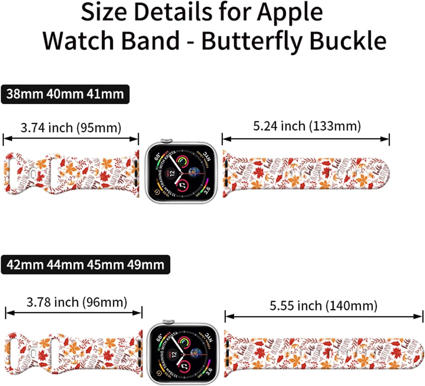 Correa de reloj de la serie Halloween compatible con Apple Watch Band de 1.496 in, 1.575 in, 1.614 in, 1.654 in, 1.732 in, 1.772 in, iWatch SE