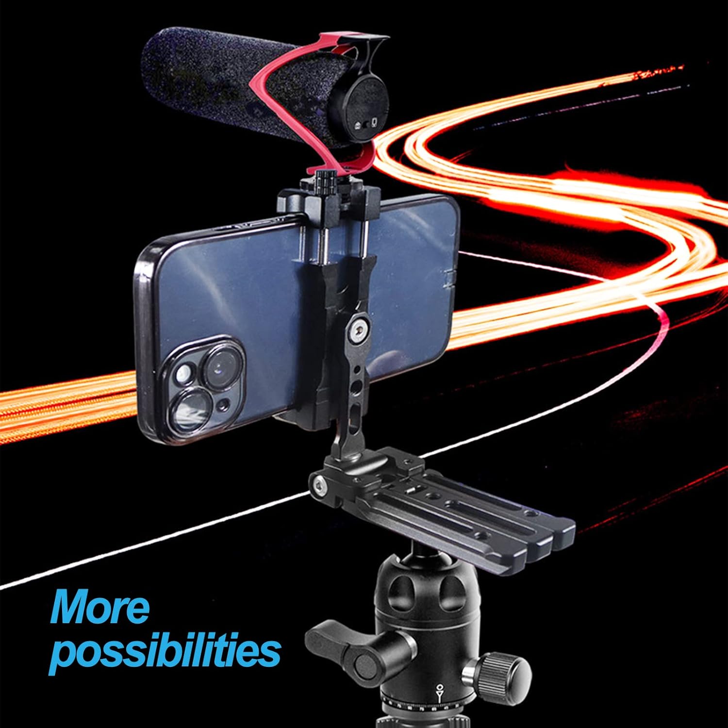 Soporte para trípode de escritorio Soporte de clip para teléfono Adaptador plegable giratorio de 360  para teléfono Cámara SLR Accesorios de