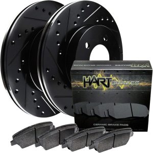 Hart Brakes Kit de frenos y rotores traseros  Pastillas de freno traseras Rotores y pastillas de freno  Pastillas de freno y rotores de cerámica Hart Brakes Kit de frenos y rotores traseros  Pastillas de freno traseras Rotores y pastillas de freno  Pastillas de freno y rotores de cerámica