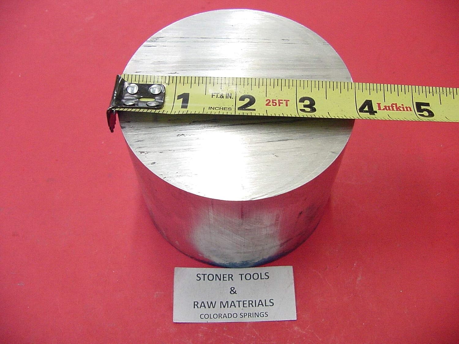 Barra de barra redonda de aluminio 6061 de 4 pulgadas 6061 de 3 pulgadas de largo, sólida, extruida, artículo sin usar