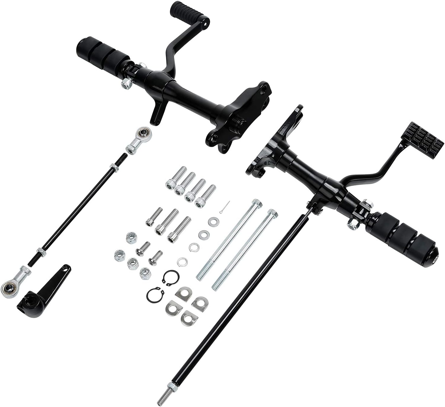TCT-MT – Juego completo de clavijas de control delantero para Harley Sportster XL883 XL1200 1991-2003 Negro 2002 2001 2000 1999 1998 1997 1996 1995