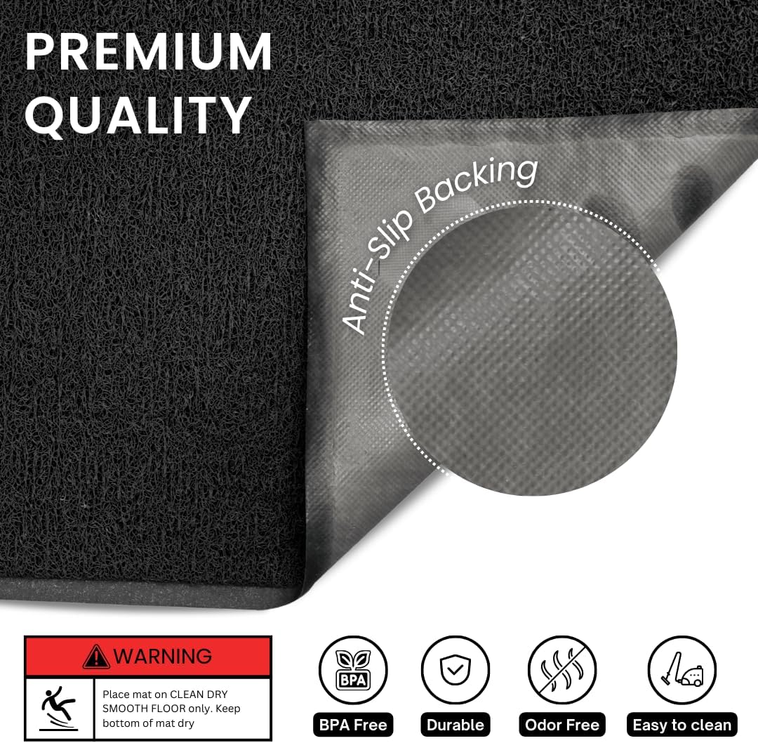 Andalus – Tapete grande para arena para gatos, paquete de 1, impermeable, antideslizante y fácil de limpiar, para atrapar basura de mascotas extra