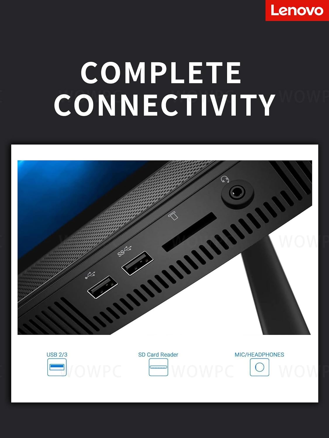 Lenovo Escritorio empresarial todo en uno, pantalla AIO HD+ de 19.5, 16 GB de RAM, SSD PCIe de 2 TB, procesador Intel de doble núcleo, DVD-RW,