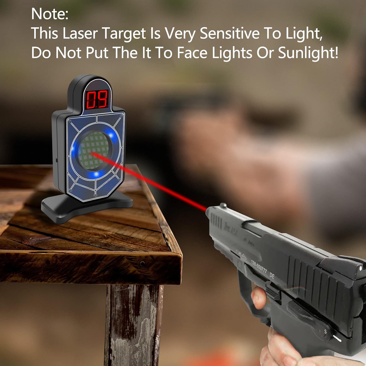 AIMINGMATE Entrenador láser portátil para disparo láser reactivo y práctica de fuego seco entrenador láser y conteo de objetivos de entrenamiento