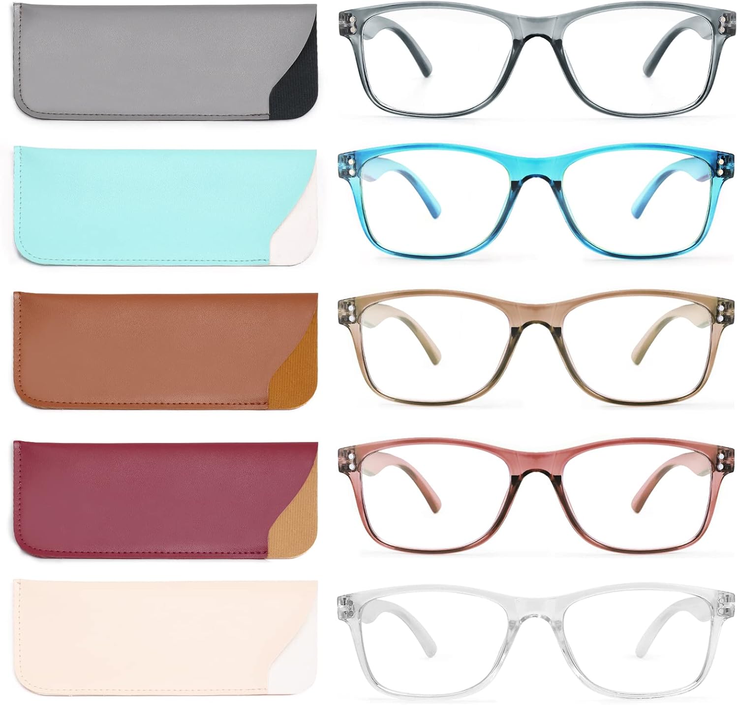 Lentes de lectura con bloqueo de luz azul para mujer, lentes de computadora antirreflejos, antifatiga y anti rayos UV, anteojos cuadrados falsos
