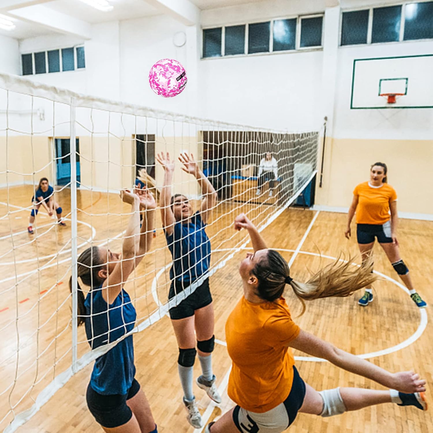 Wuzfully Voleibol oficial tamaño 5, pelotas de voleibol suaves para patio trasero, playa, parque, juegos, práctica de voleibol para adolescentes