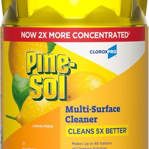 Pine-Sol Limpiador multisuperficie, CloroxPro, fórmula concentrada 2x, limón fresco, 80 onzas líquidas Pine-Sol Limpiador multisuperficie, CloroxPro, fórmula concentrada 2x, limón fresco, 80 onzas líquidas