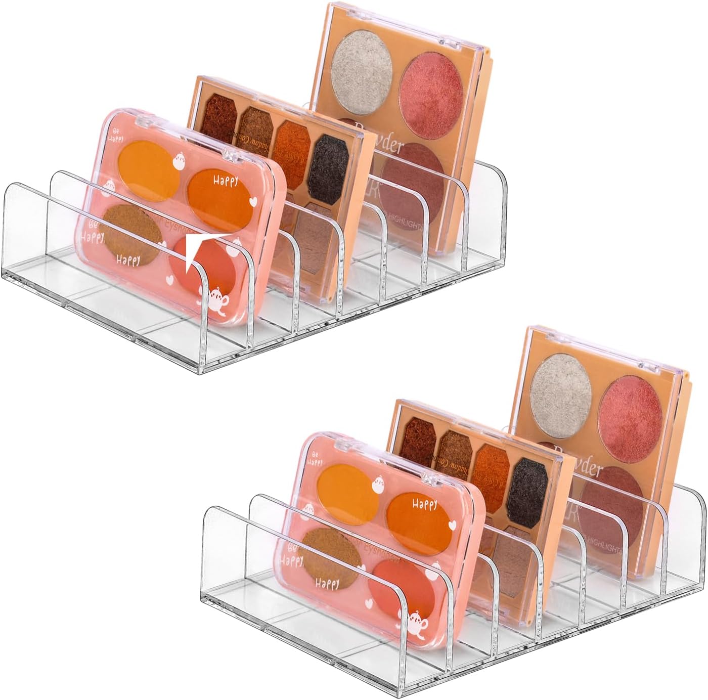 JESSCAT Organizador de paletas, organizador de plástico para encimera de baño, soporte para licuadora de belleza, organizador de maquillaje de