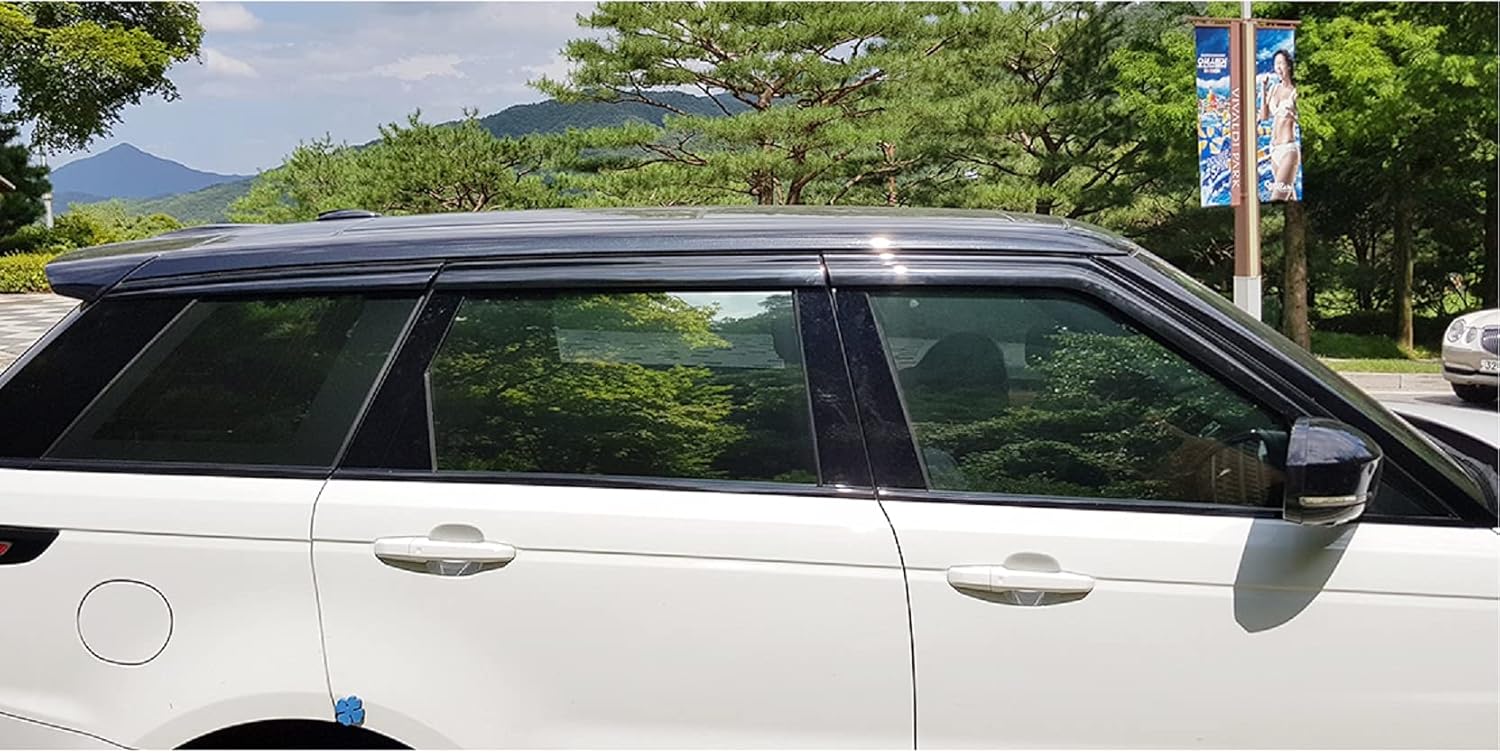 Northern Prime – Deflectores de viento y viserasprotectores de lluvia compatibles con Land Rover Range Rover Sport 2014-2022_Black_Tape-On Style (6