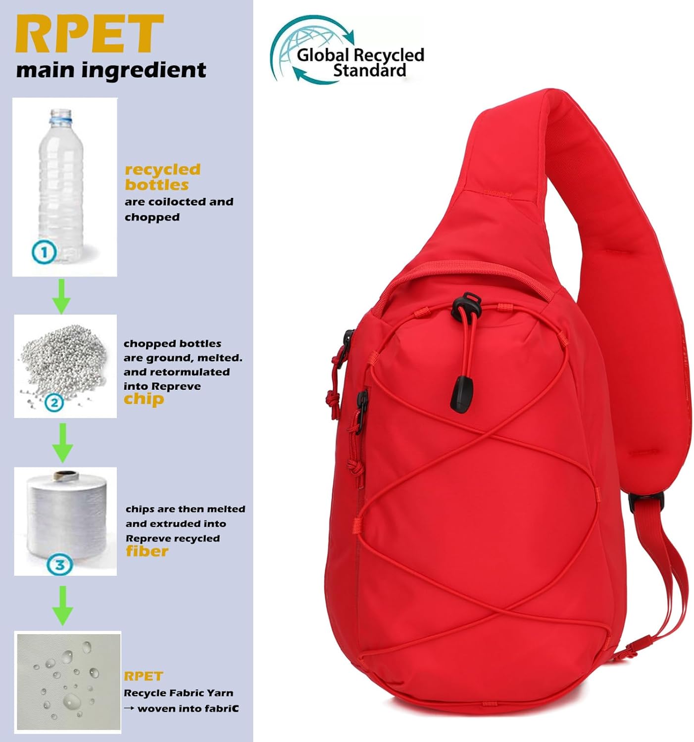 Bolso bandolera bandolera para mujeres y hombres, bolsa impermeable para viajes, senderismo, ciclismo, camping
