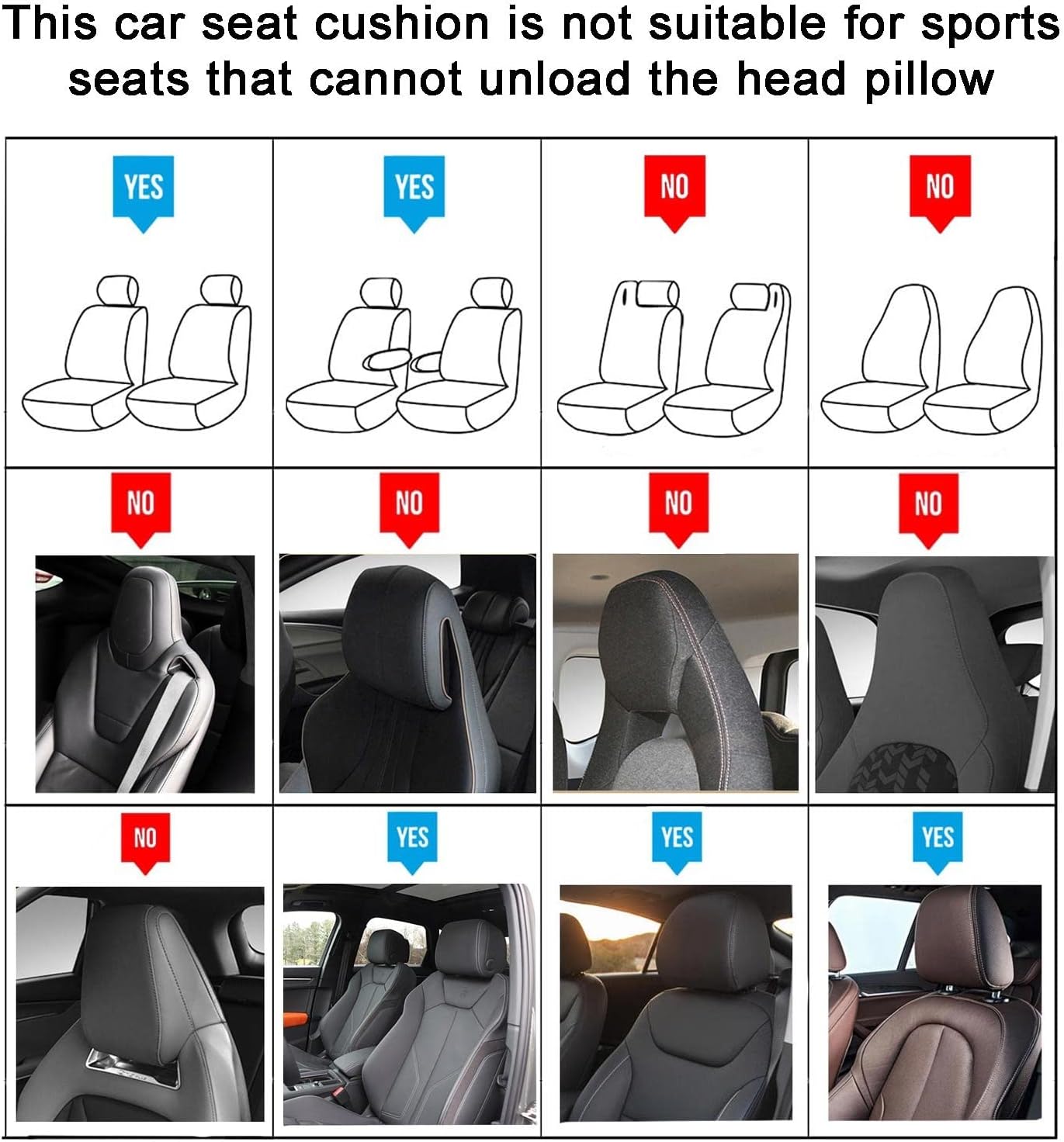 Cojín de asiento de automóvil compatible con Mazda Mazda2, Mazda3, Mazda5, Mazda6, Mazda8, Tribute, 2 asientos, cojín de gamuza para vehículo, funda