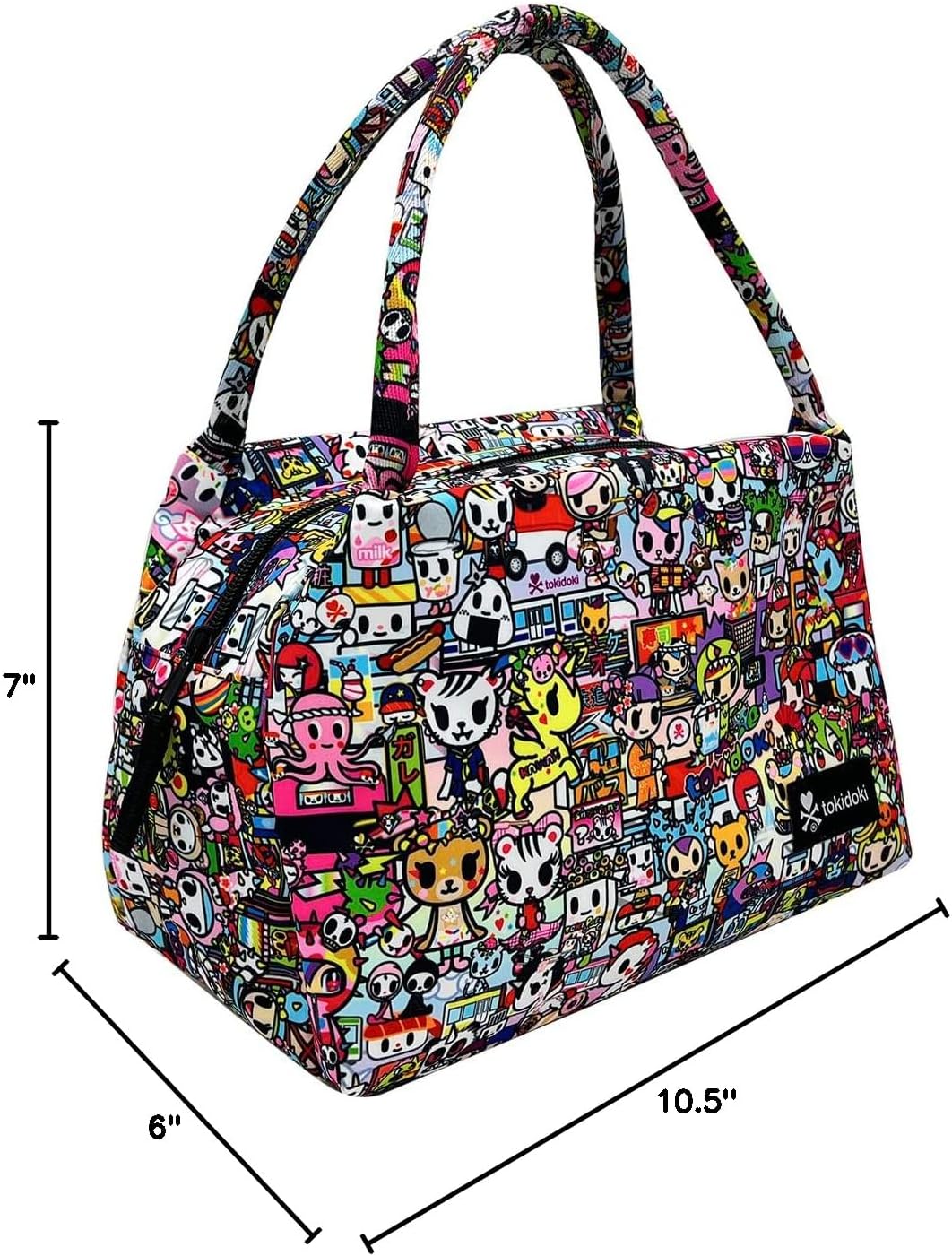 Tokidoki Bolsa de almuerzo aislada, multicolor, Varios colores, Tokidoki Bolsa de almuerzo aislada