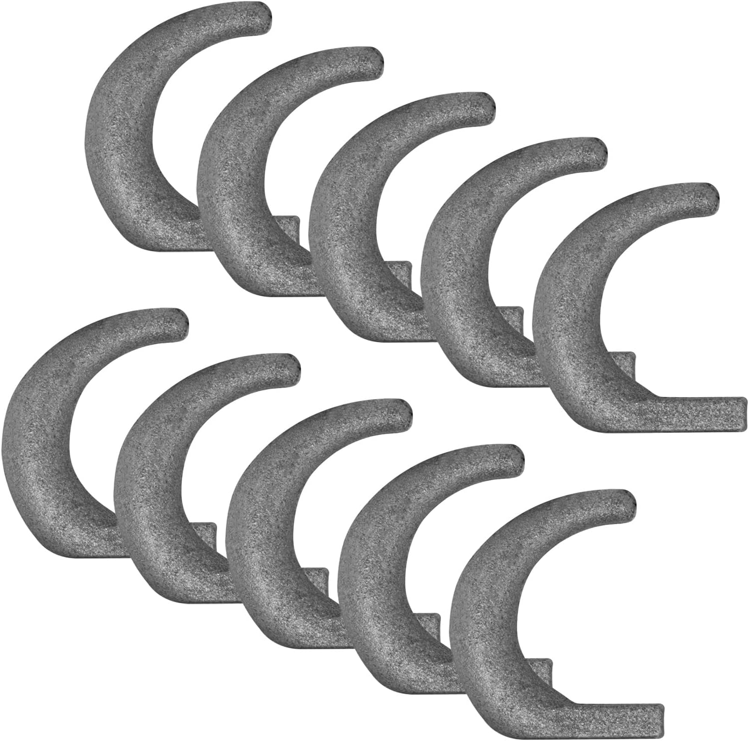 Paquete de 10 ganchos de cuerda soldables de acero al carbono de 2-38 x 2 pulgadas, ancho de apertura de 1-34 pulgadas, ganchos de amarre soldables