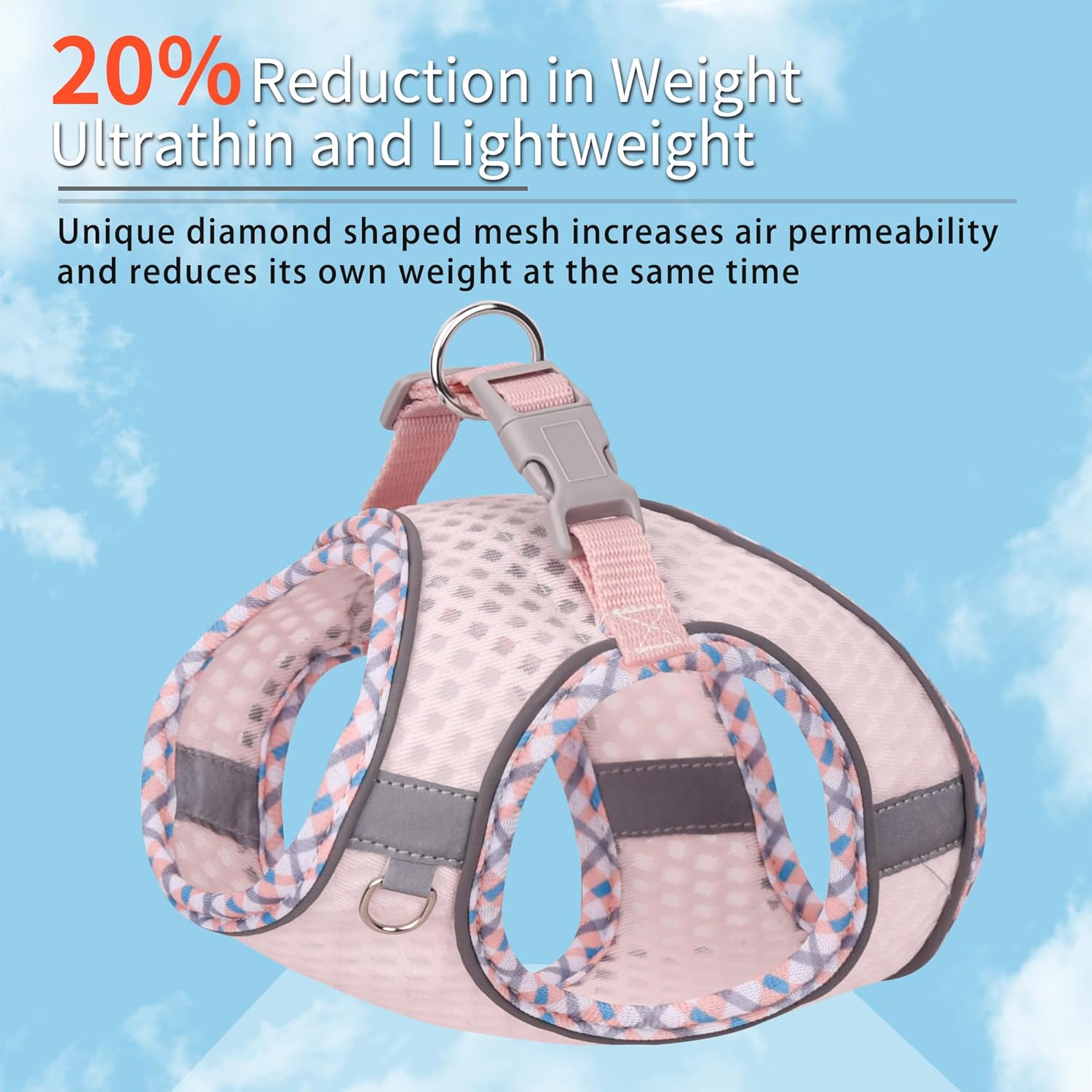 Summer Pet Supply – Arnés ajustable para perro con chaleco acolchado para climas cálidos, a prueba de escapes, ultra delgado, suave, fácil de poner,