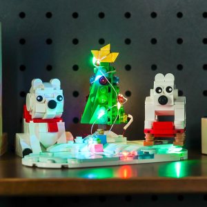 Kit de luz LED mejorado para Lego Wintertime Polar Bears Building Set, compatible con Lego 40571 (modelo no incluido) Kit de luz LED mejorado para Lego Wintertime Polar Bears Building Set, compatible con Lego 40571 (modelo no incluido)