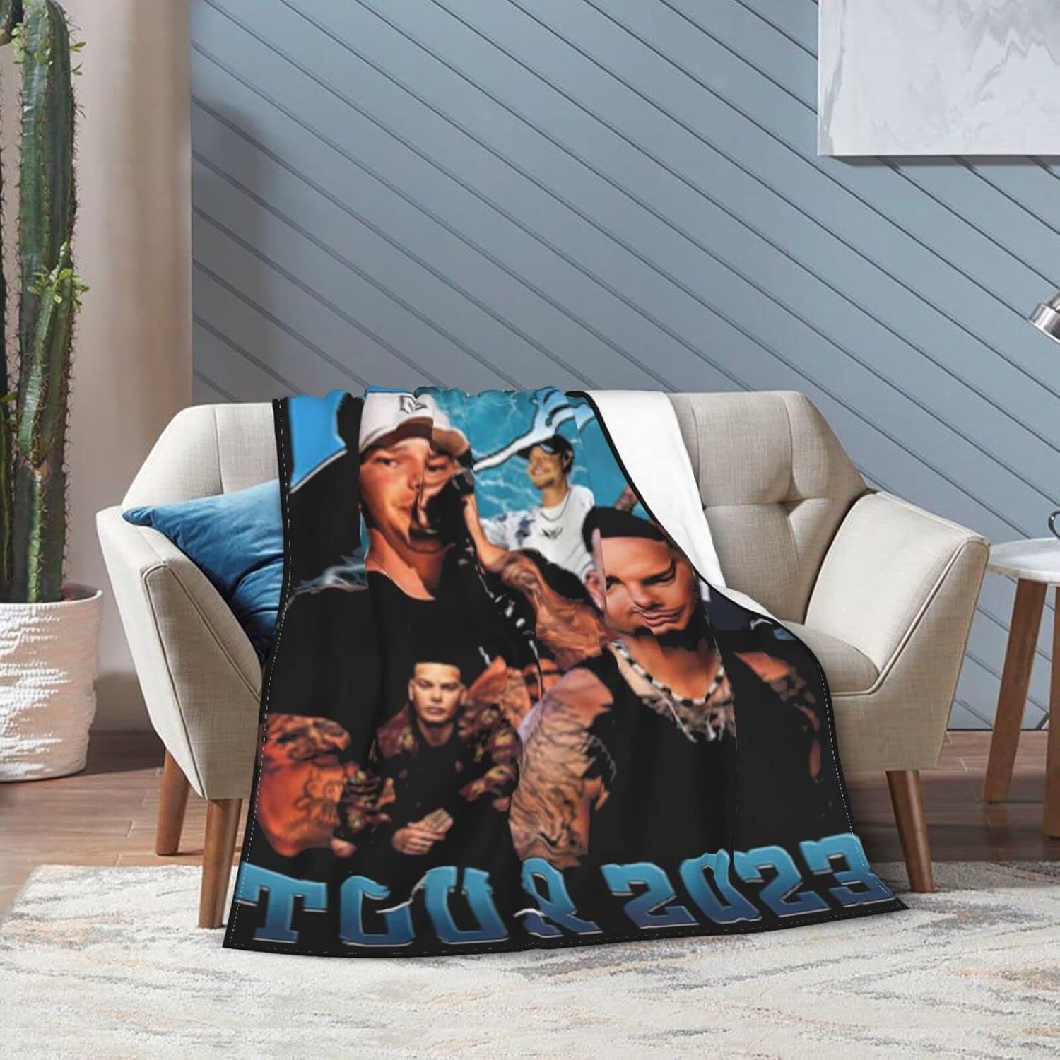 Kane Singer – Manta de franela de vellón marrón para todas las estaciones, cálida, ultrasuave, manta casual para cama, sofá, cama, sofá o