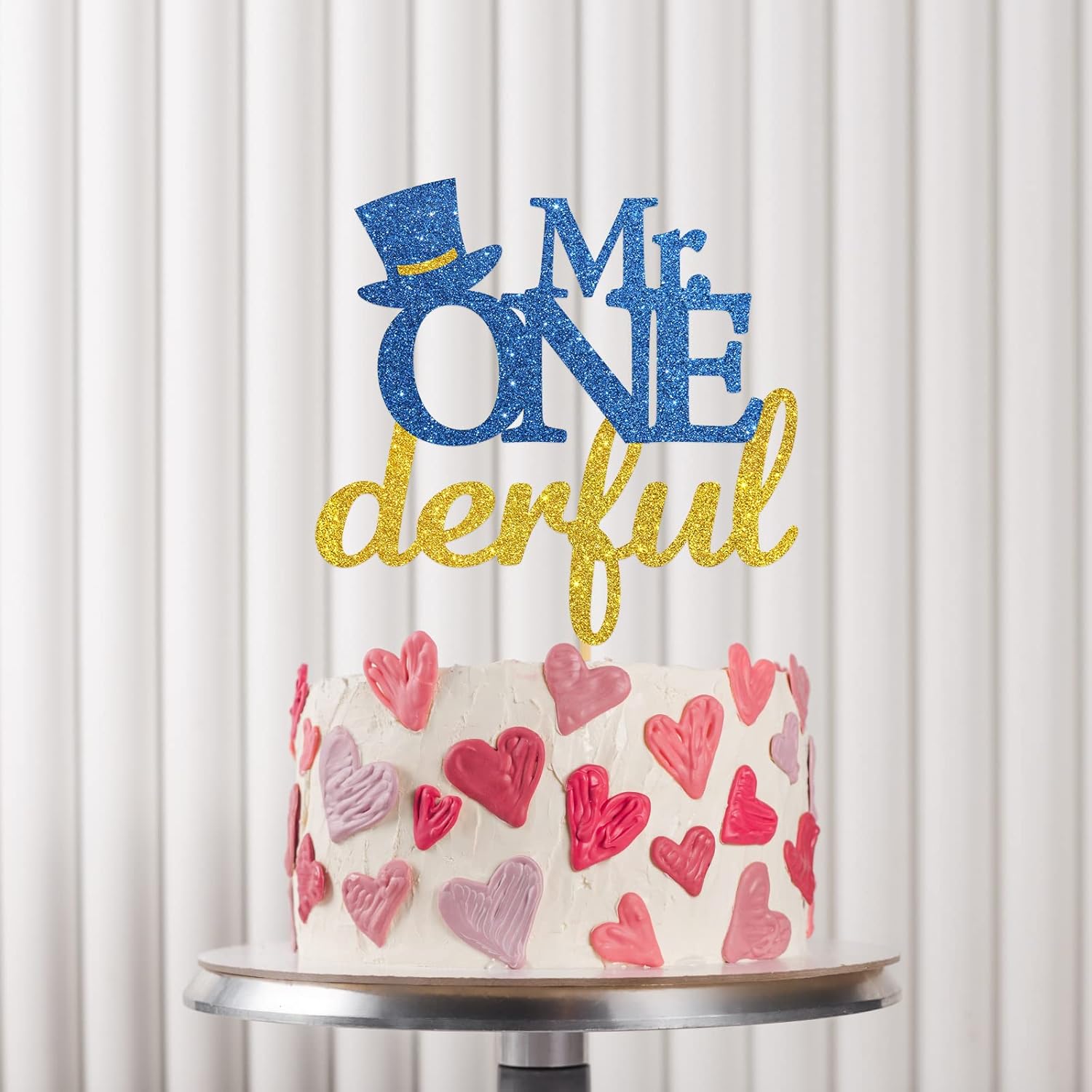 Mr Onederful – Decoración para tartas para el primer cumpleañosbaby shower, decoración de pastel de bienvenida para bebé, suministros para fiesta de