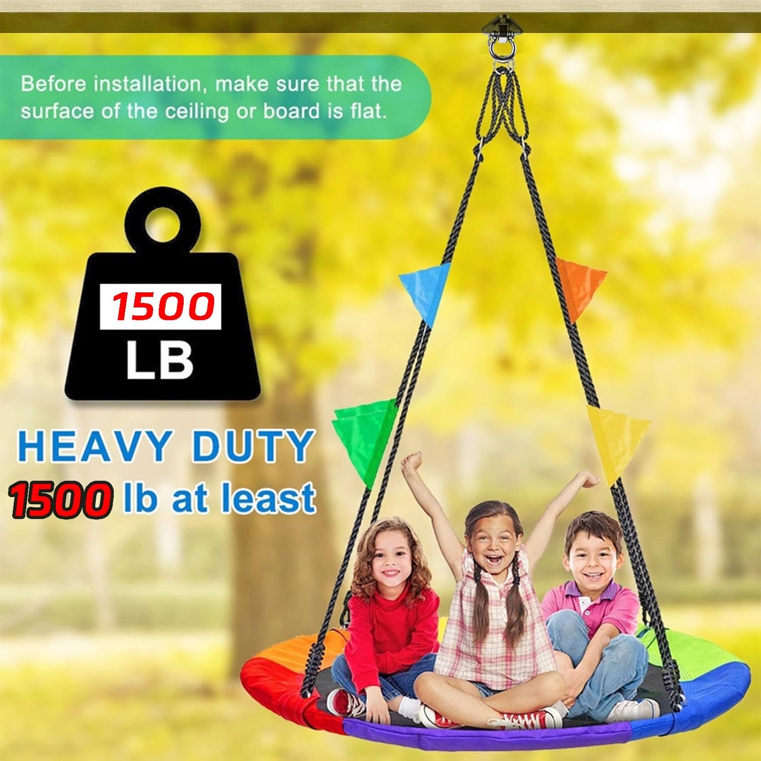 Yyiwhmy Soporte de columpio de acero inoxidable 304 resistente de 1500 libras, capacidad de 180  para yoga, porche, columpio, asiento de arena,