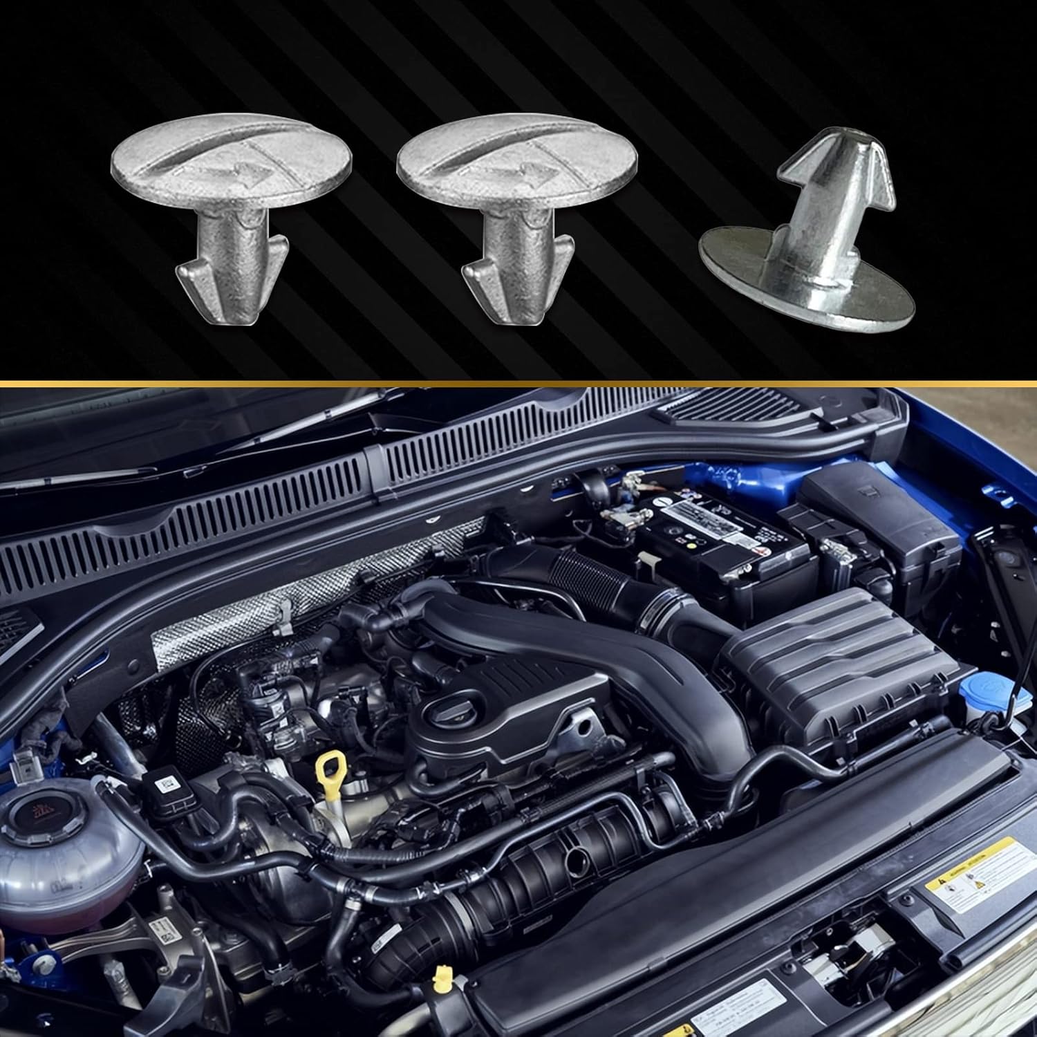 Jawmoy Pack-8 Tornillo de tapa inferior del motor, tornillo de hardware de protección contra salpicaduras del motor, compatible con Honda Accord