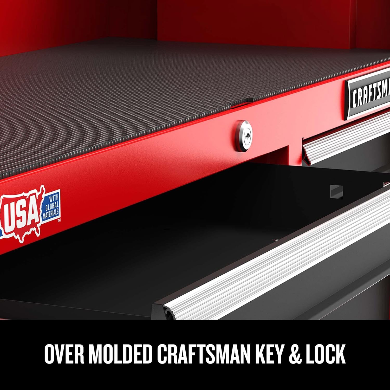 CRAFTSMAN S2000 – Cofre de 4 cajones de 26 pulgadas con luz y división (CMST32642RB)