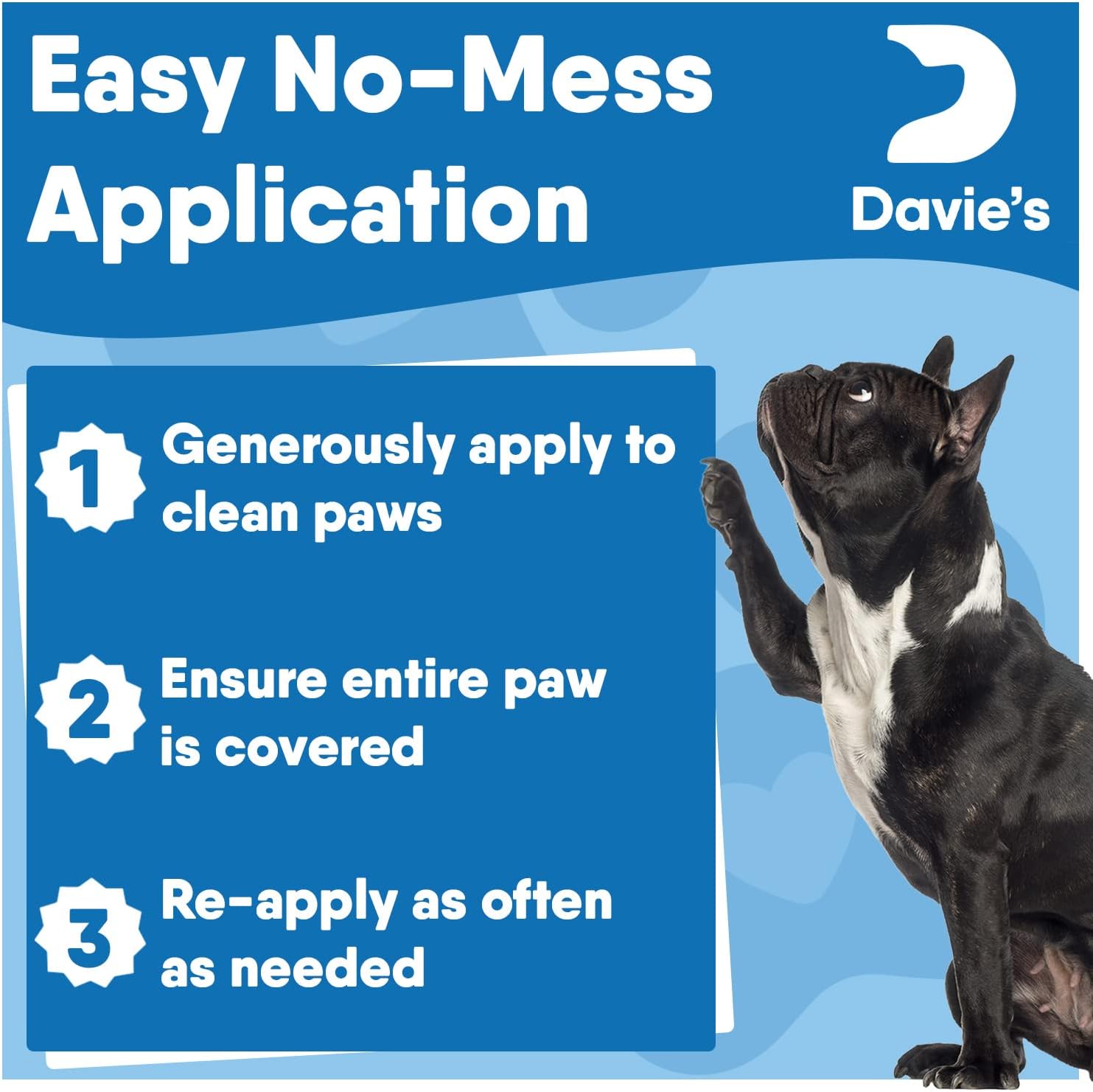 Davie’s Naturals Bálsamo para patas de perro, seguro para lamer, no graso, no mancha, todos los ingredientes naturales para proteger, curar y