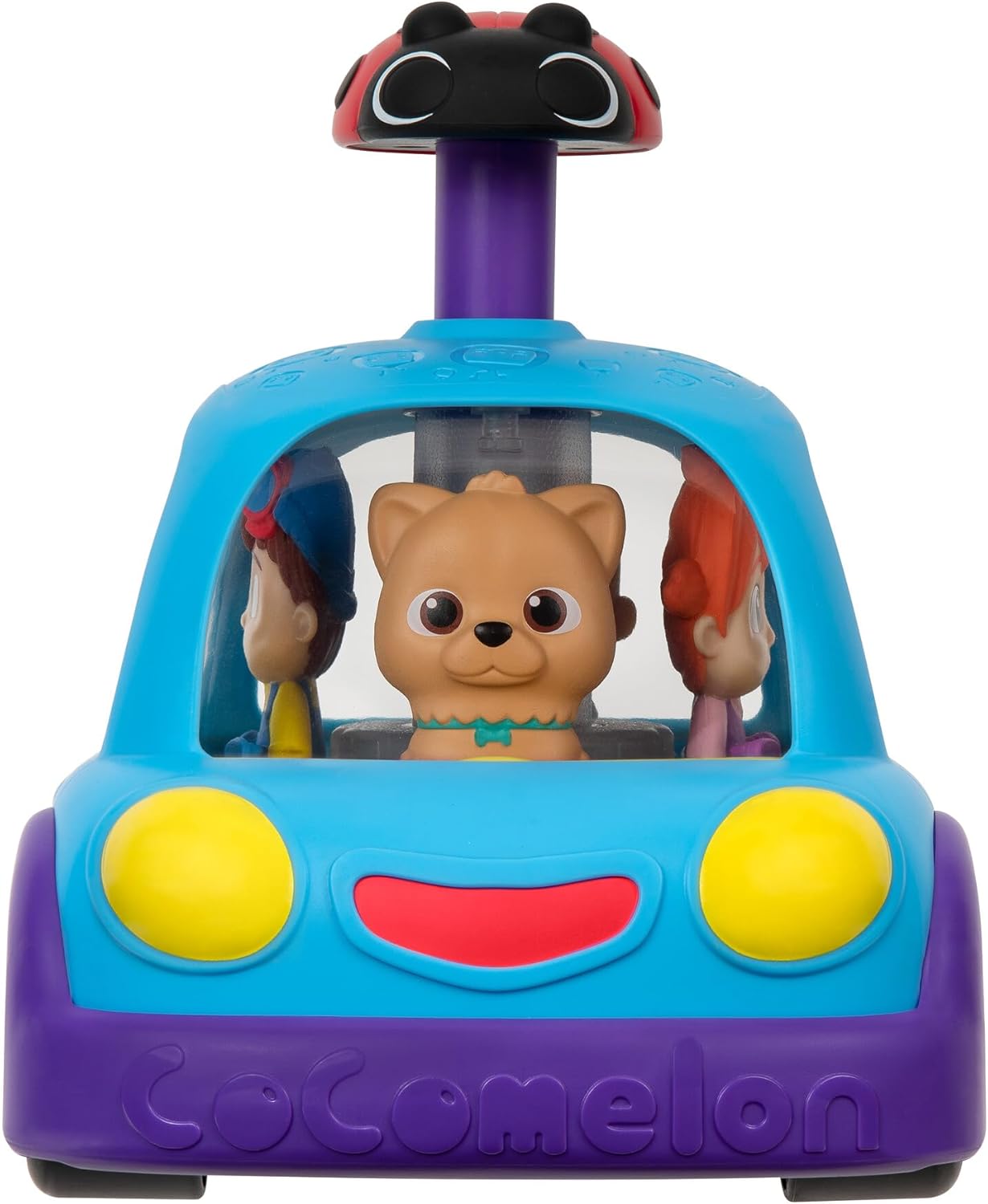 CoComelon Push ‘N Sing – Coche familiar interactivo musical iluminado, personajes favoritos de los fanáticos y clips de canción, juguetes para niños
