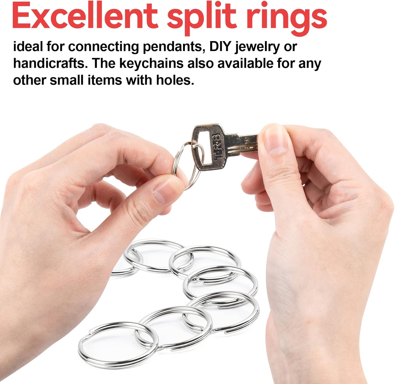 MAQIHAN 200pcs Key Ring – Metal Key Chain Ring For Keychain Of Home Car School Office Diy Crafts Dog Ring And Other Keys Attachment 1 Inch.