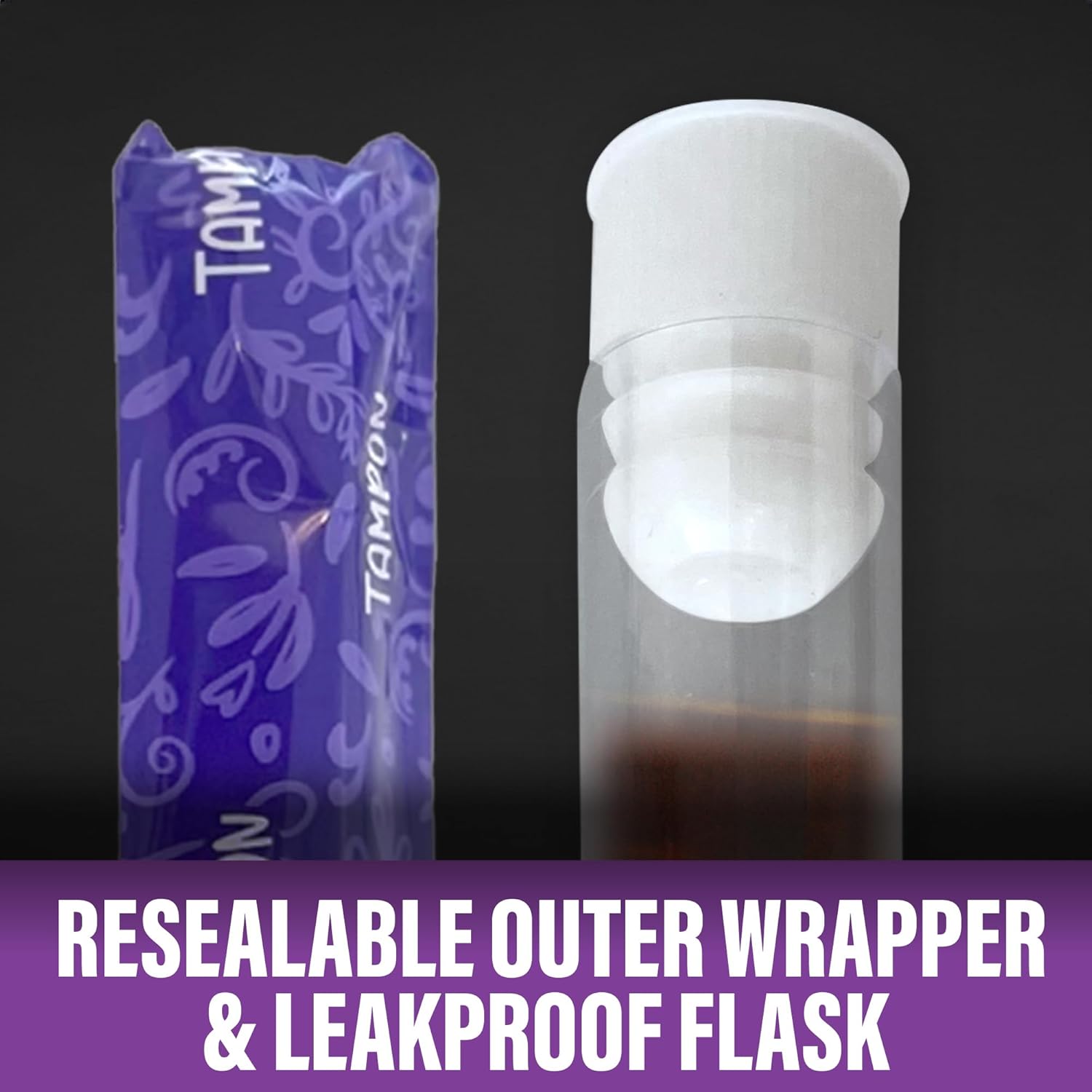 Tampon Flask  5 frascos ocultos falsos a prueba de fugas para mujeres  Tampón de alcohol  Tubos de alcohol de tampón perfectos para conciertos,