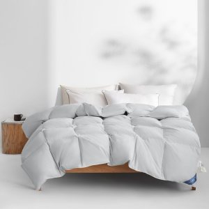 Edredón de plumas tamaño Queen, ultra suave, relleno de edredón de plumón de alta calidad, para todas las estaciones, calidez media de 90 x 90 Edredón de plumas tamaño Queen, ultra suave, relleno de edredón de plumón de alta calidad, para todas las estaciones, calidez media de 90 x 90