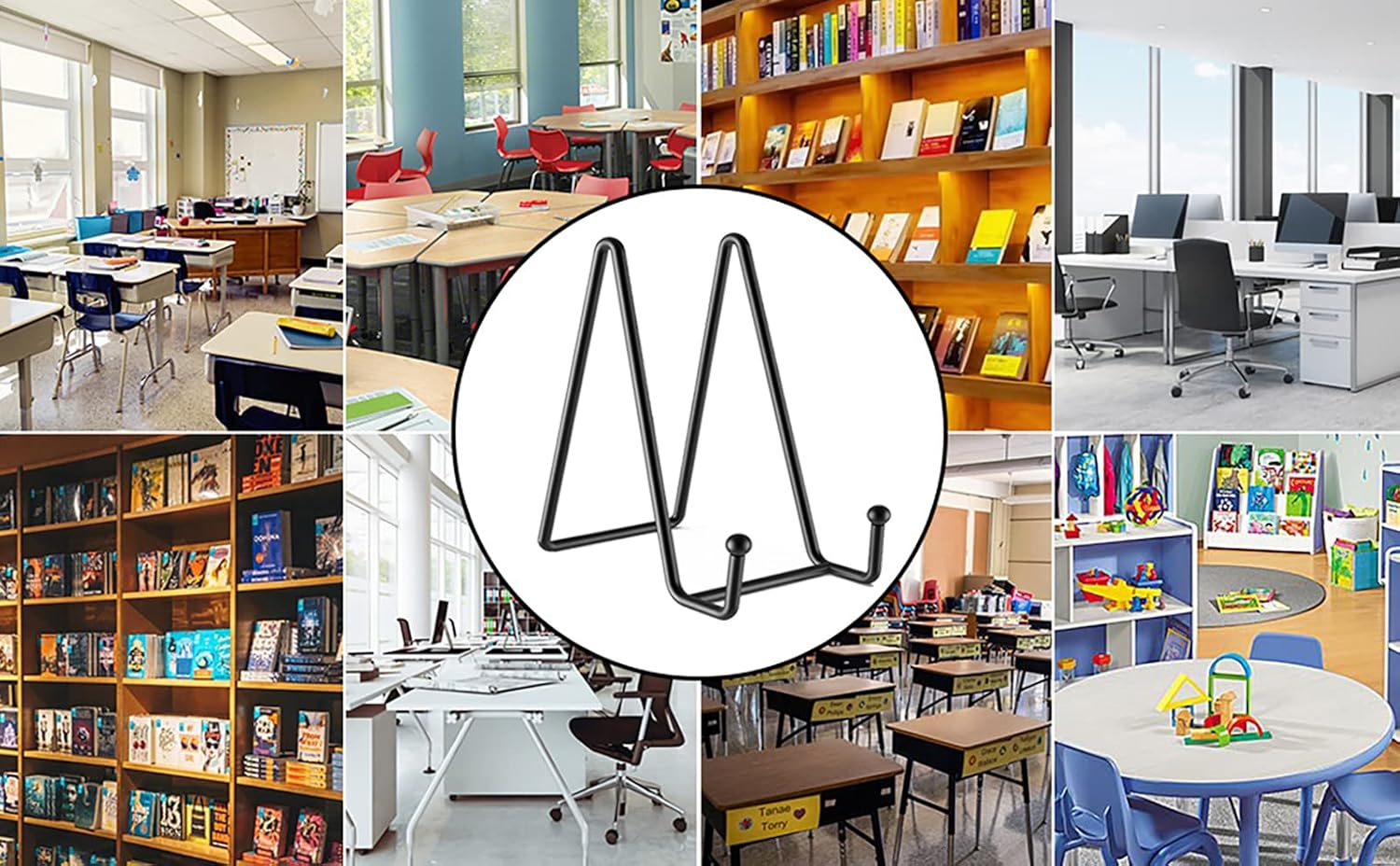18 soportes de placa de 4.5 pulgadas para exhibición, soportes de metal para placas que se pueden utilizar para soportes de fotos, soportes de