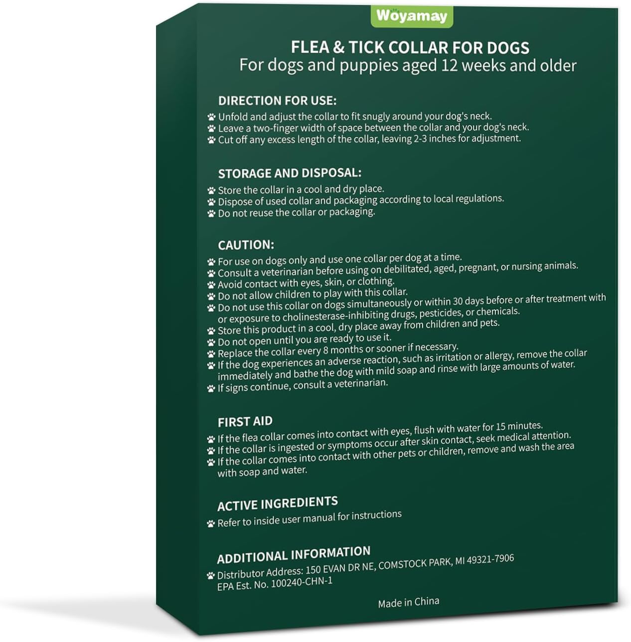Paquete de 4 collares antipulgas para perros, tratamiento de pulgas y garrapatas de perro, 8 meses de protección contra pulgas y garrapatas para