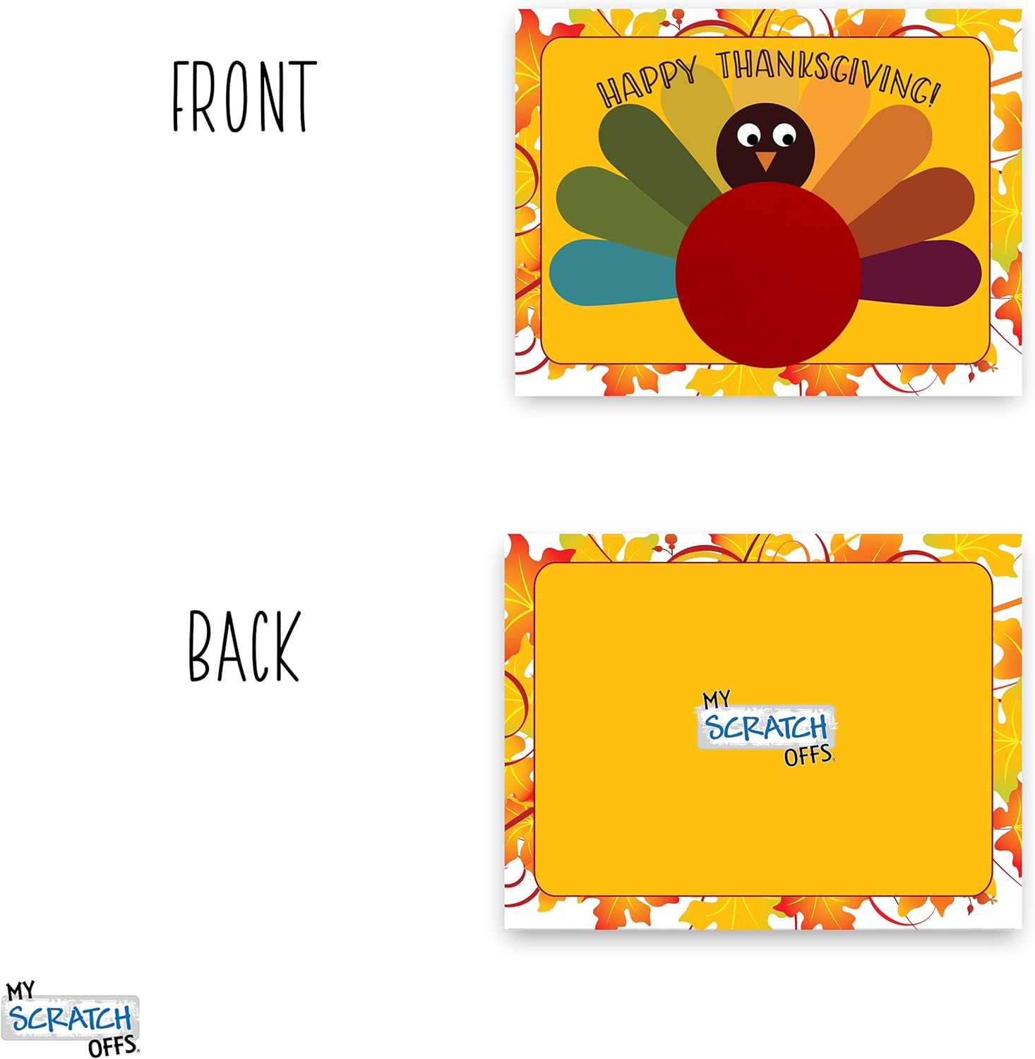 My Scratch Offs – Paquete de 26 tarjetas de rascar para juegos familiares, tarjetas de agradecimiento para pequeñas empresas, juegos de fiesta y