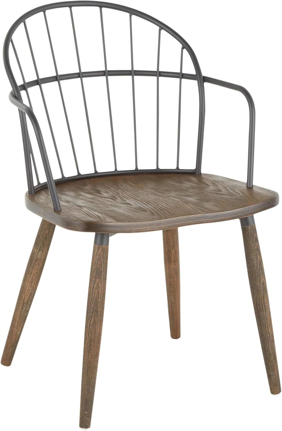LumiSource Riley – Silla con brazos, sillas de comedor de madera, silla de comedor de granja, sillas de cocina para mesa de comedor