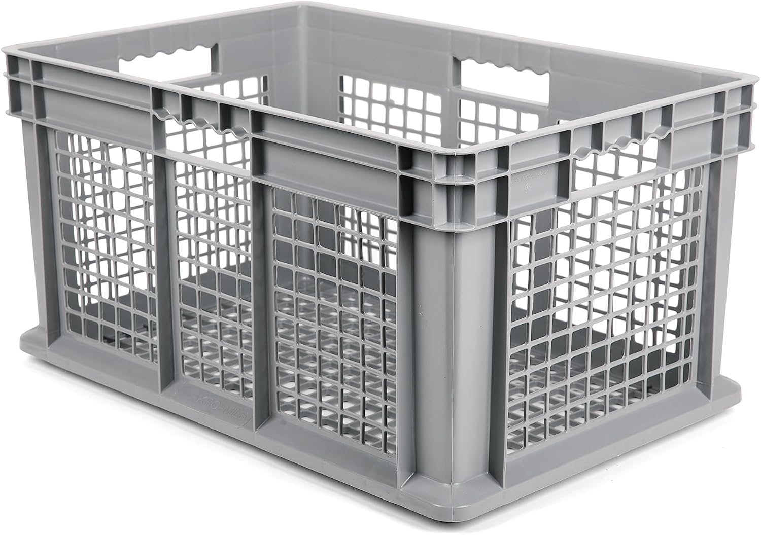 Hudson Exchange 24 x 16 x 12 (paquete de 3) Contenedor de almacenamiento de malla recta con mango de pared, gris