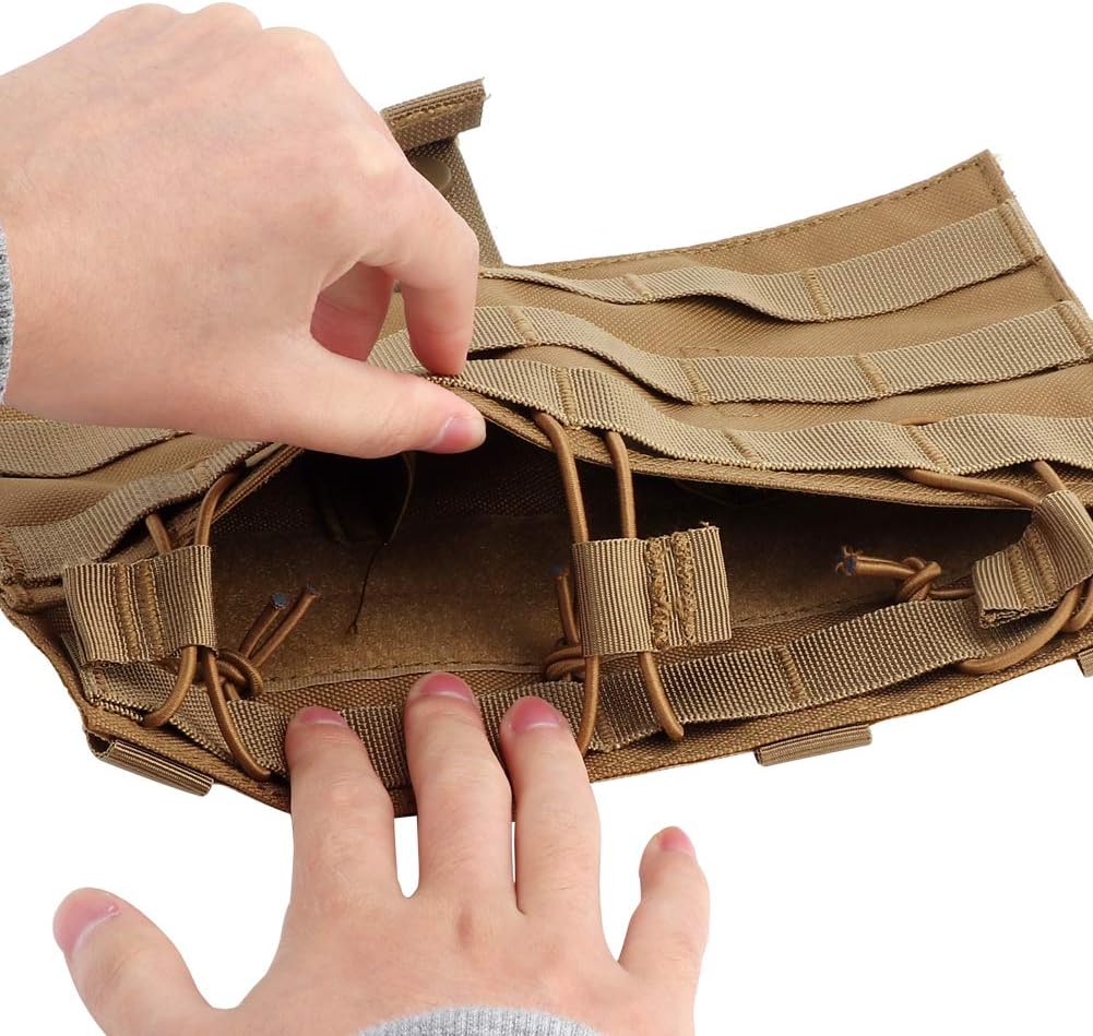 Triple solapa plana Mag bolsa, táctico QD frontal Molle bolsa 0.219 in Revista Panel desmontable JPC AVS chaleco sistema componen