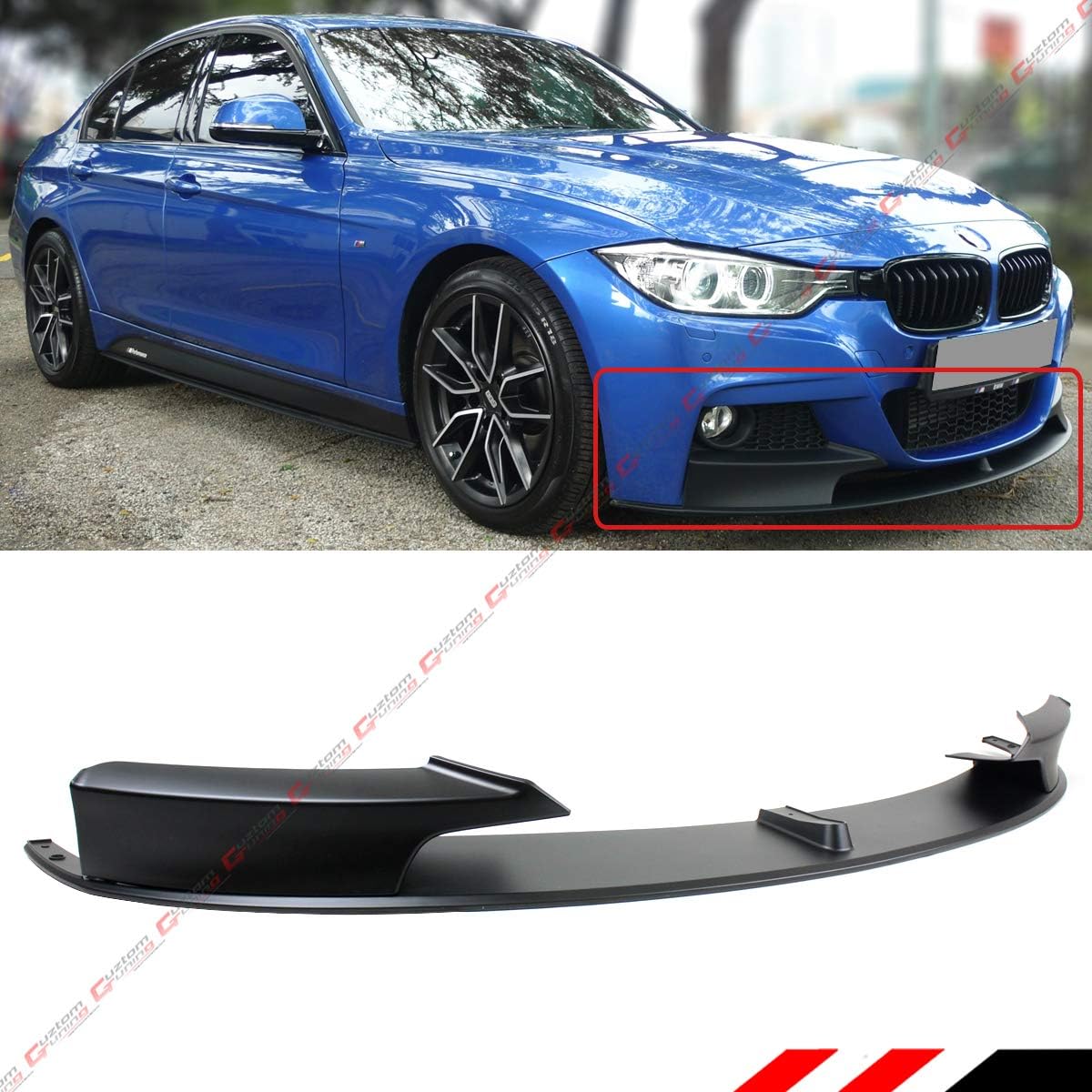 Se adapta a BMW F30 F31 Serie 3 Sedan y Wagon 2012-2018 con kit de alerón delantero M Sport Performance – Acabado negro mate