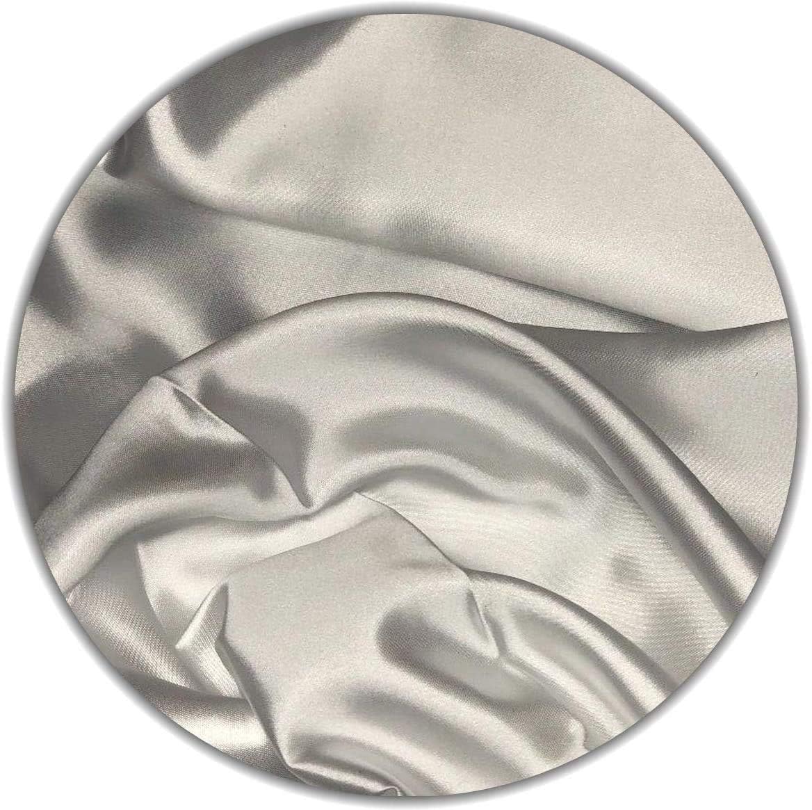Tela de satén blanco de 3 yardas, peso medio, manualidades de moda, 60 pulgadas de ancho, ideal para bailes, costura, vestidos de novia, vestidos,