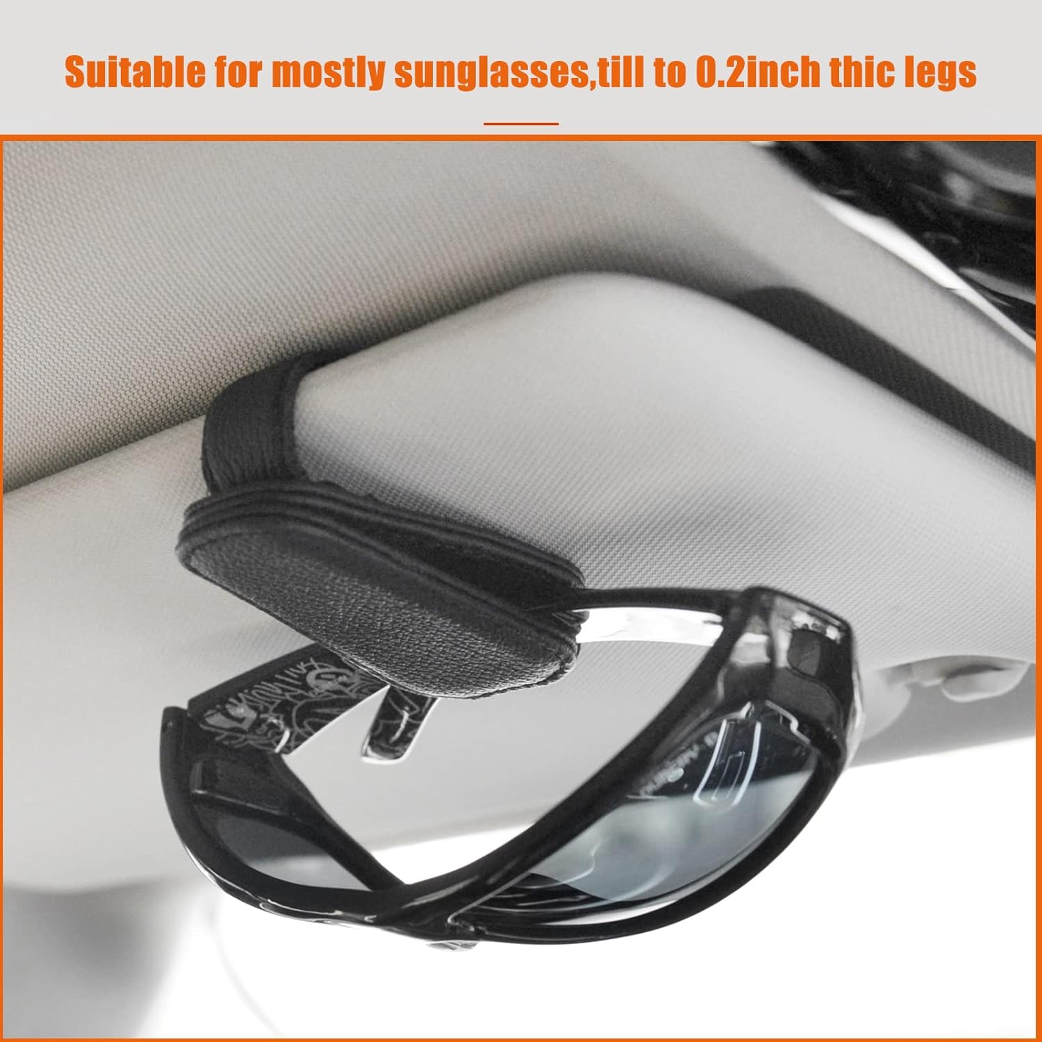 Soporte para lentes de sol para visera de automóvil, clip de piel de vaca, clip de soporte para lentes con imán fuerte, colgador de lentes para
