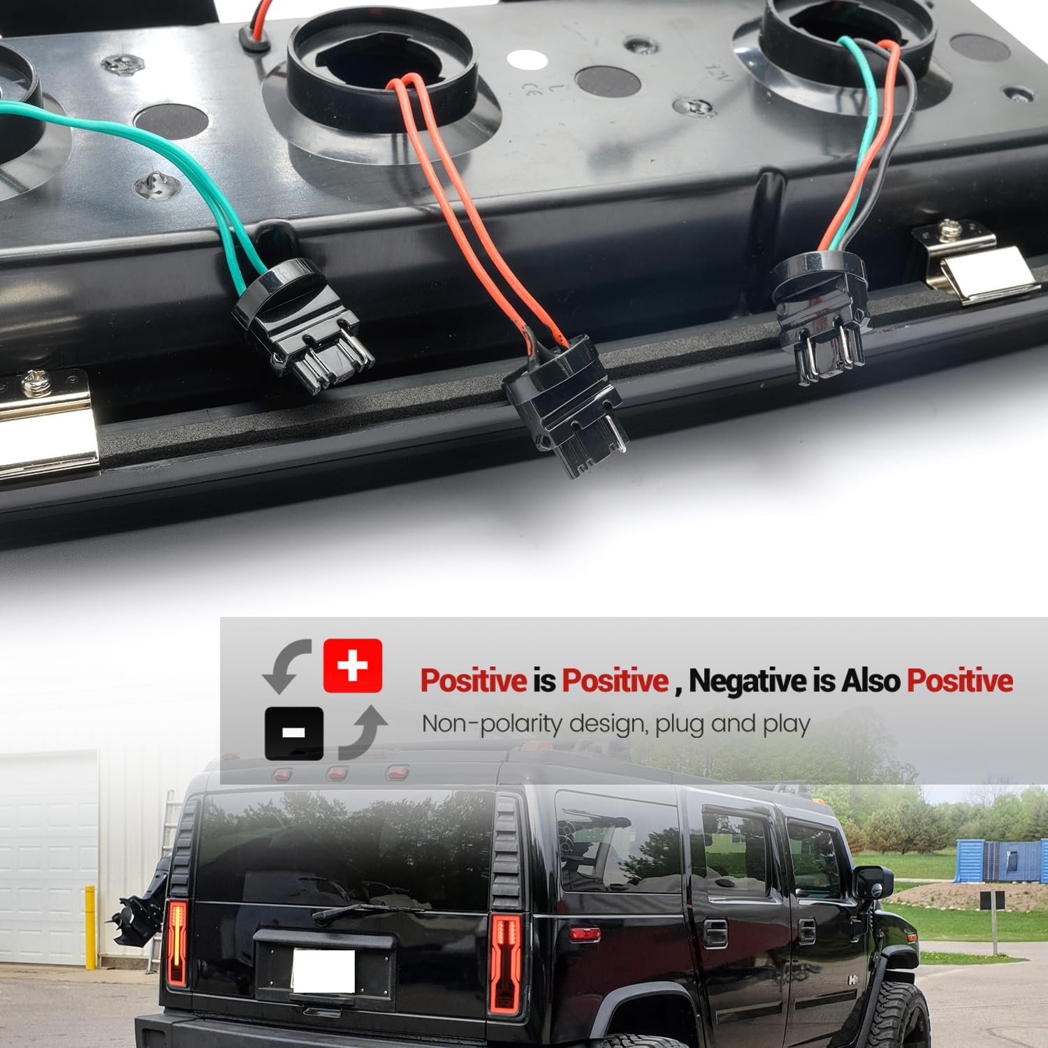 NSLUMO Último estilo EV LED conjunto de luz trasera para 2003 2004 2005 2006 2007 2008 2009 Hummer-H2 SUV LED trasera nieblafrenomarcha atrás  kit