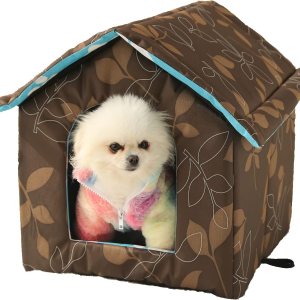 Casa para gatos al aire libre, casa para gatos con cortina transparente, refugio para gatos callejeros (Shabby Chic, casas medianas) Casa para gatos al aire libre, casa para gatos con cortina transparente, refugio para gatos callejeros (Shabby Chic, casas medianas)