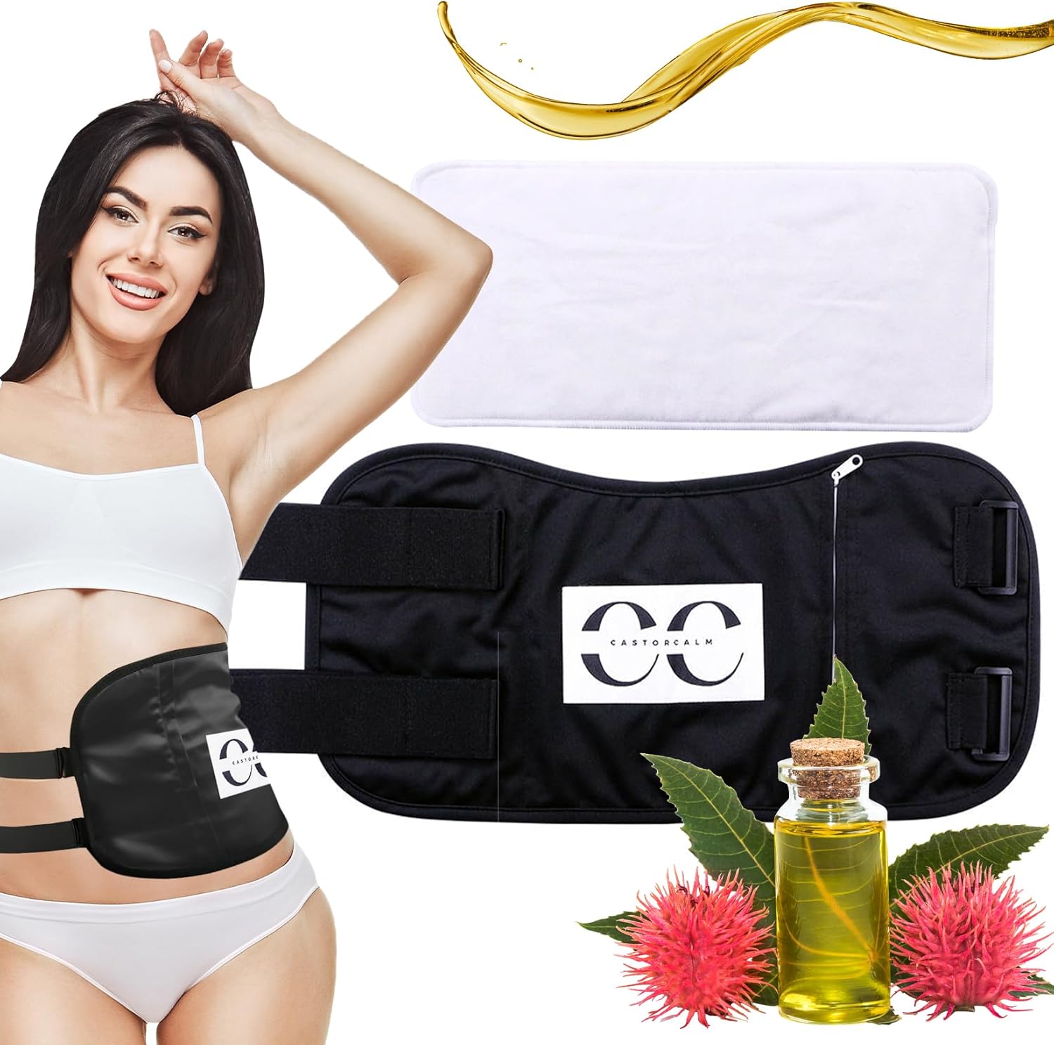 Nuestro paquete revitalizante de aceite de ricino Wrap, una solución natural y eficaz para la desintoxicación del hígado, las estrías, nutre tu piel