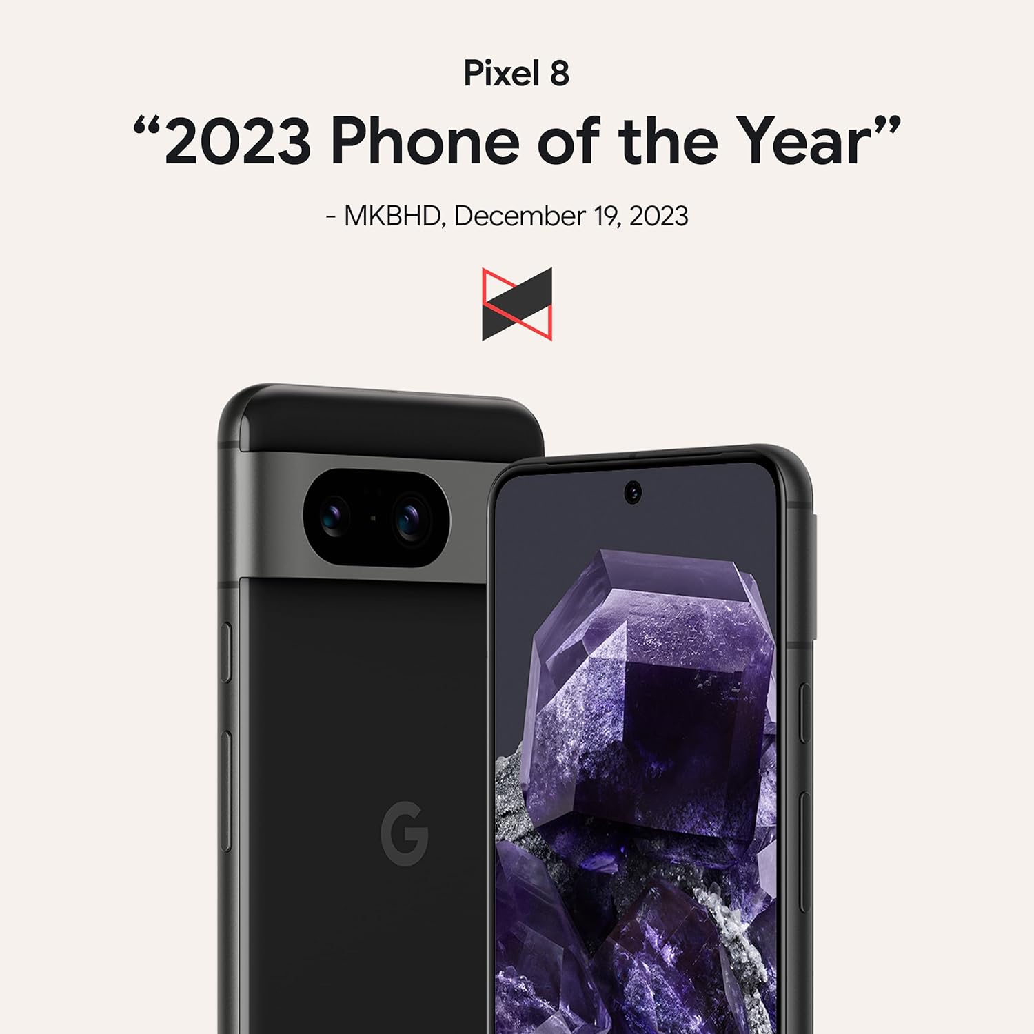 Google Pixel 8 – Smartphone Android desbloqueado con cámara avanzada de píxeles, batería de 24 horas y potente seguridad, obsidiana, 128 GB